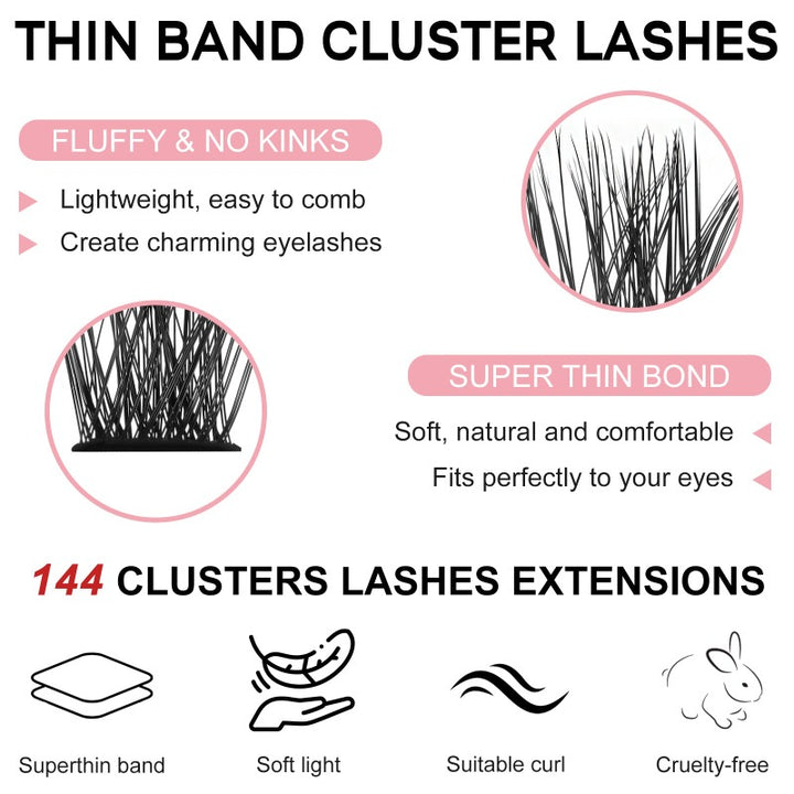 thin bond cluster lashes